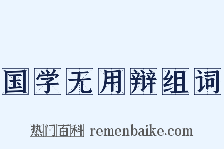 国学无用辩组词是什么意思的图片